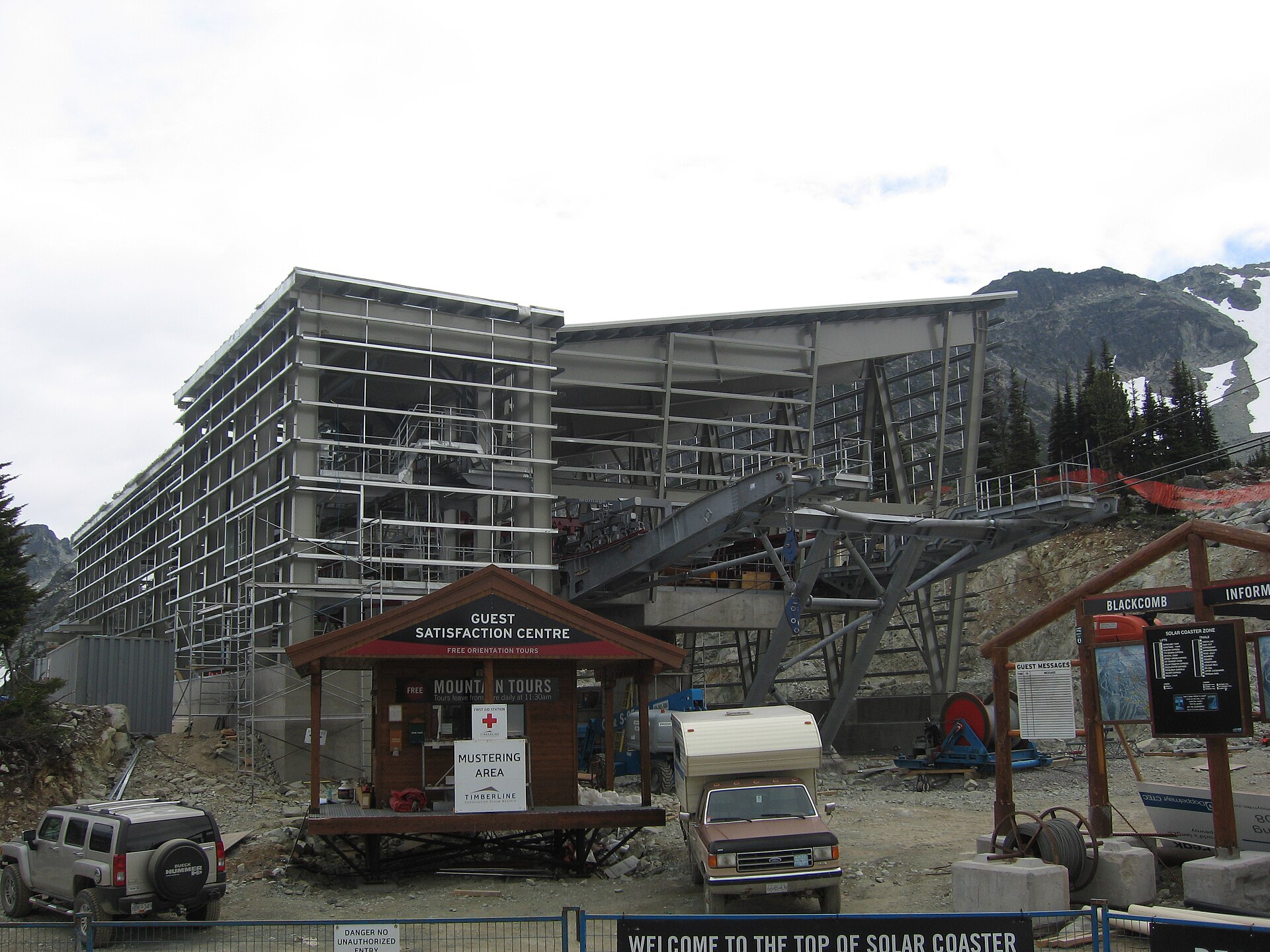 Peak 2 Peak Gondel zwischen Whistler und Blackcomb